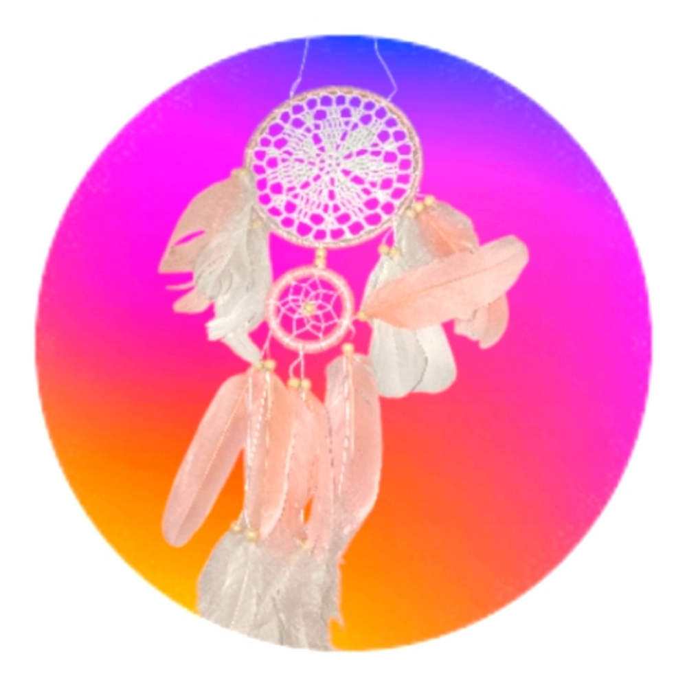 4/$15 Bohemian Dreamcatcher with Feathers Small 11" Apx. Wall Decor Maximalist